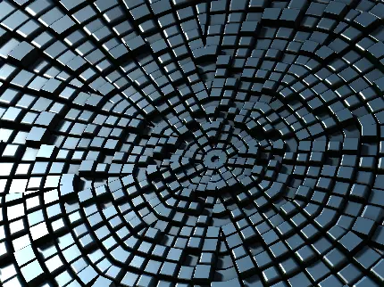 تصویر هنری سه بعدی از مکعب های انتزاعی با کیفیت فول اچ دی