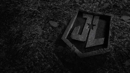 تصویر لوگو لیگ عدالت دی سی کامیکس با پس زمینه تاریک 3840x2160