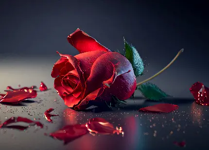 عکس گل رز قرمز با کیفیت بالا و رزولوشن 5120x3686