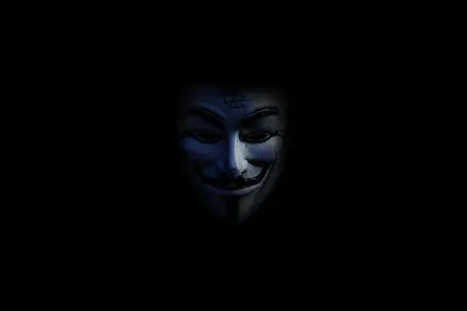 والپیپر ماسک Anonymous با پس زمینه تاریک کیفیت 4K رایگان