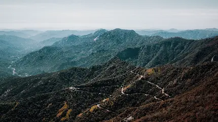 عکس رشته کوه و دره با کیفیت 4K برای دانلود رایگان