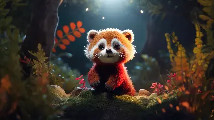 تصویر پاندای قرمز بامزه با کیفیت 4K