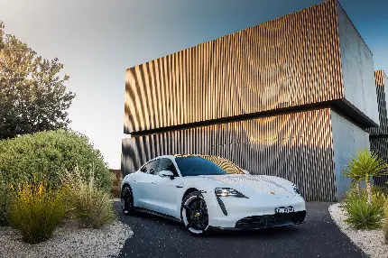 والپیپر Porsche Taycan Turbo S 2021 با کیفیت بالا