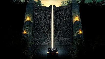 زیباترین تصویر Jurassic Park Gate با کیفیت 4K