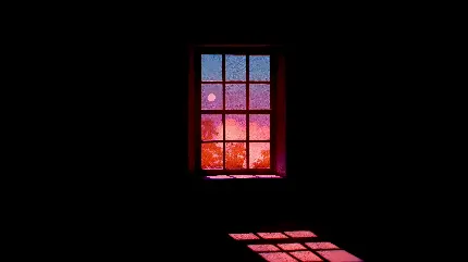 والپیپر پنجره با نور ماه با کیفیت اچ دی برای موبایل