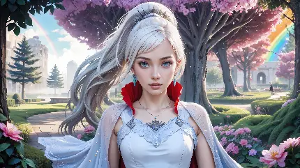 تصویر Weiss Schnee از RWBY با کیفیت 5K برای والپیپر