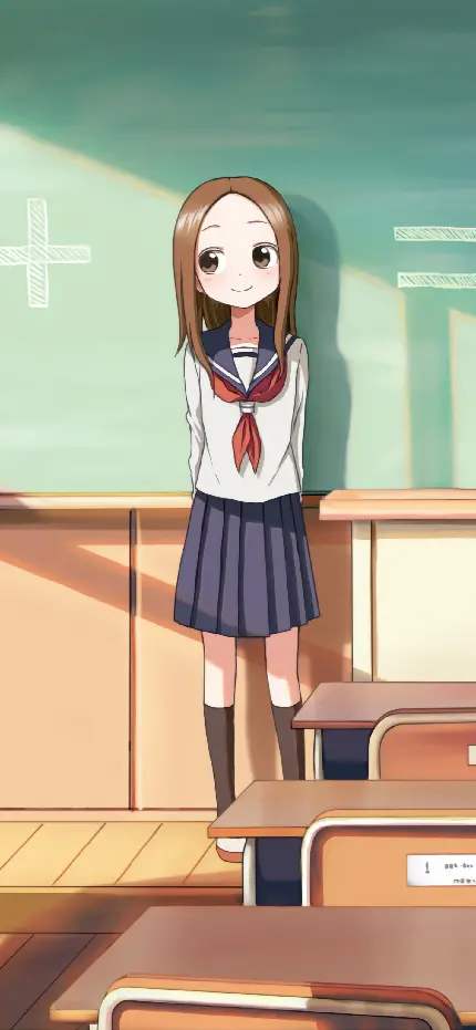 تصویر شخصیت Takagi-san از انیمه Karakai Jouzu no Takagi-san با کیفیت اچ دی