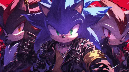 تصویر Sonic Punk Rock با کیفیت 5K برای والپیپر