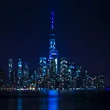 والپیپر خط افق نیویورک در شب با کیفیت فوق العاده