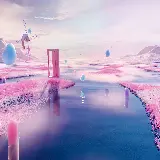 والپیپر صورتی با طراحی هنری و کیفیت بالا