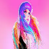 تصویر دختر زیبا با تم صورتی برای والپیپر موبایل
