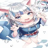تابلو انیمه Virtual Youtuber Hololive Gawr با کیفیت 4K