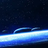 پوستر منظره سیاره‌ای علمی تخیلی با کیفیت بالا