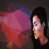 والپیپر دختر با طراحی مینیمال و کیفیت بالا