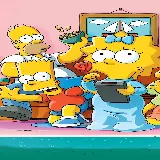 پوستر سریال The Simpsons با کیفیت بالا برای والپیپر
