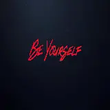 چاپ پوستر تصویر انگیزشی با متن Be Yourself و پس زمینه دارک 5K