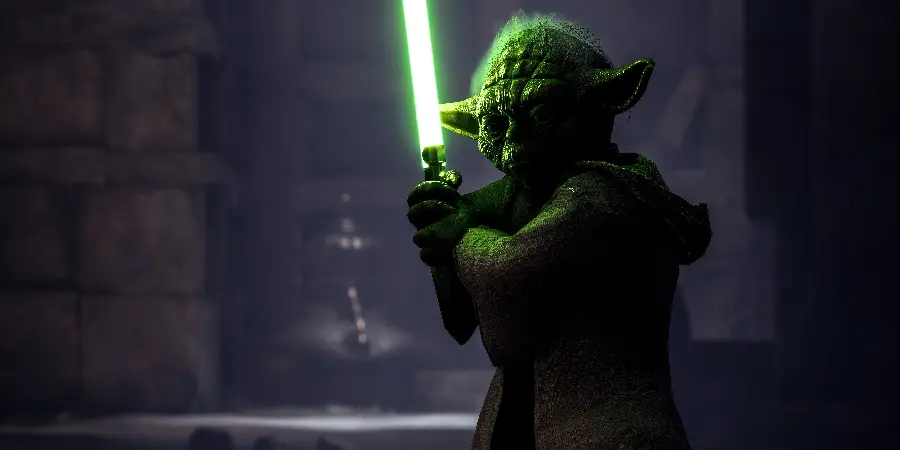 چاپ پوستر سفارش پوستر دیواری Yoda از Star Wars Battlefront 2 برای پذیرایی
