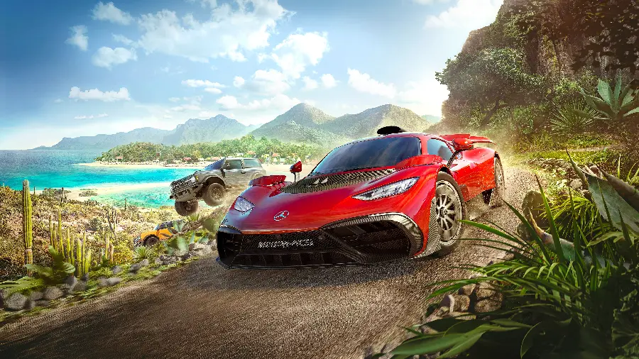 پوستر سه بعدی forza horizon 5 با ماشین مرسدس amg برای اتاق با بهترین قیمت