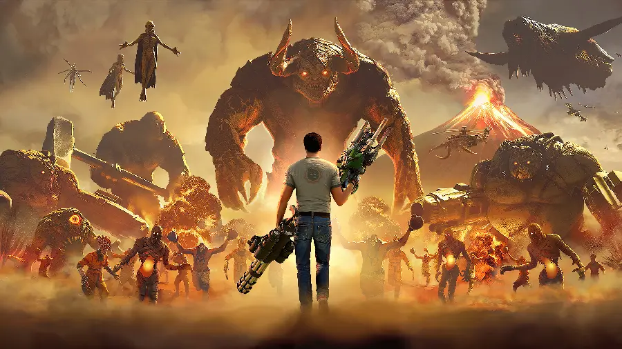 تابلو گیمینگ Serious Sam 4 با چاپ با کیفیت بالا برای اتاق