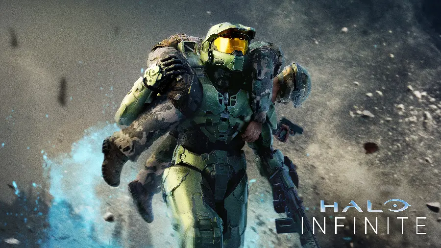 چاپ پوستر تابلو شاسی بازی Halo Infinite با طرح Master Chief