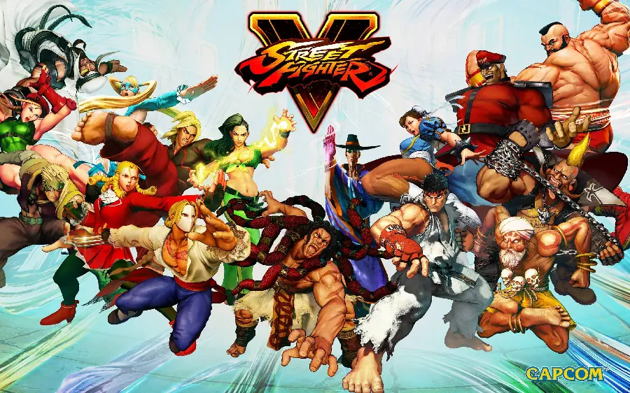تابلو دیواری گیمینگ street fighter 5 با چاپ با کیفیت