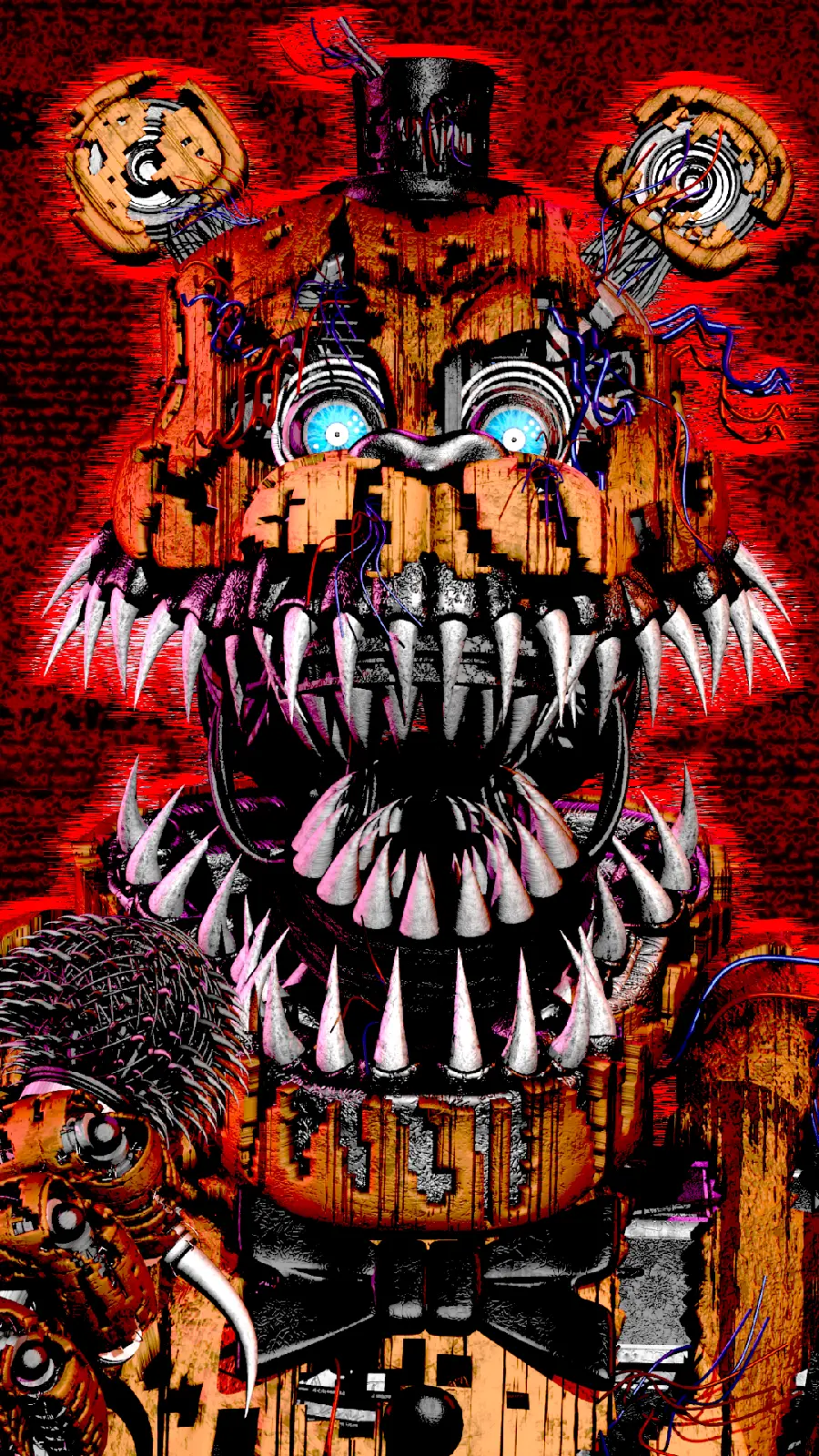 چاپ پوستر چاپ شاسی فناف 4 با طرح ترسناک برای اتاق گیمینگ