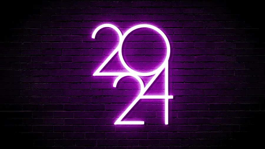 تابلو سال نو 2024 با تم تاریک برای دکوراسیون منزل