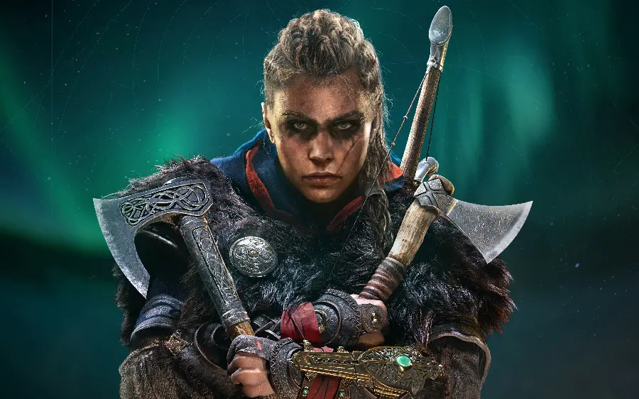 پوستر بازی Assassin's Creed Valhalla با طرح Female Eivor