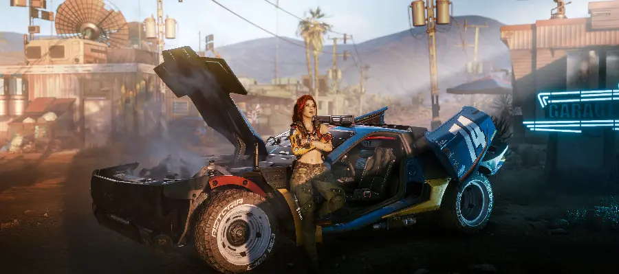 چاپ پوستر چاپ تابلو وی زنانه در سایبرپانک 2077 با کیفیت عالی