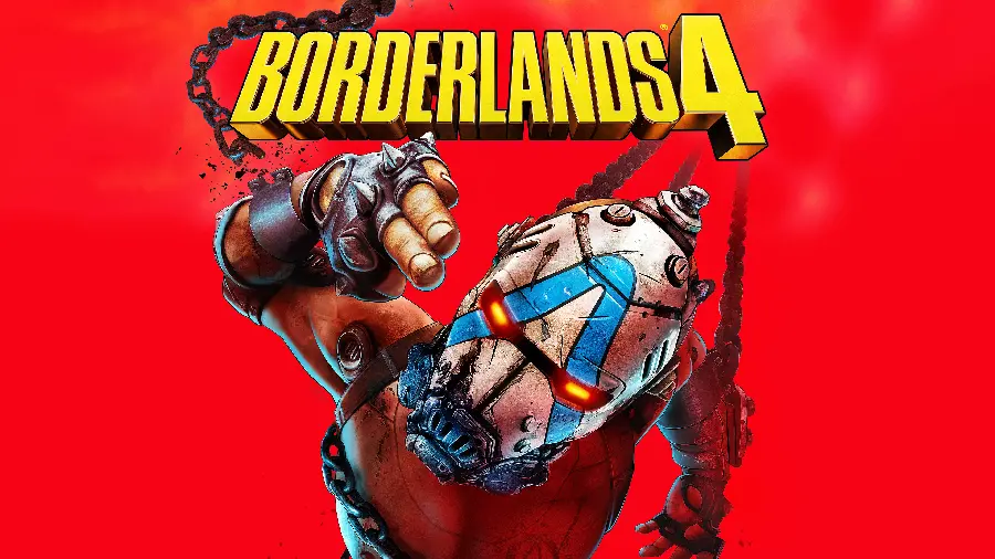تابلو بازی borderlands 4 با طرح قرمز برای اتاق گیمینگ