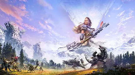 پوستر دیواری بازی Horizon Zero Dawn با شخصیت Aloy برای اتاق