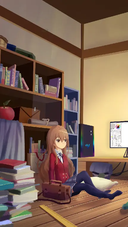 تابلو شاسی انیمه Toradora با قاب چوبی طبیعی