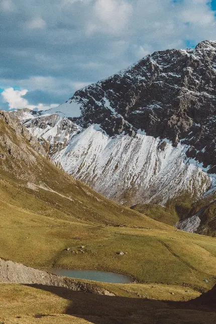 پوستر دیواری طرح صخره و برف کوهستان با قیمت ارزان
