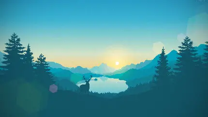 خرید تابلو شاسی انتزاعی طرح گوزن و جنگل برای اتاق خواب