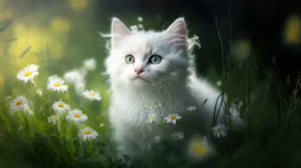 خرید تابلو شاسی طرح بچه گربه سفید با بهترین قیمت