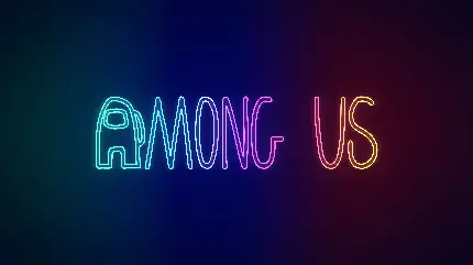 تابلو شاسی گیم Among Us Neon با طرح گرادیان