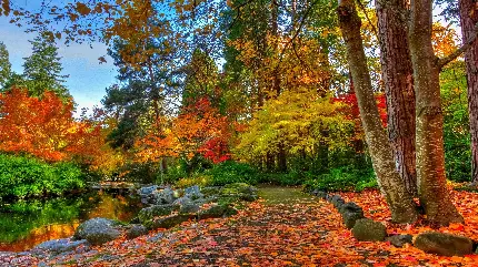 خرید پوستر دیواری پاییزی با رنگ‌های گرم برای پذیرایی