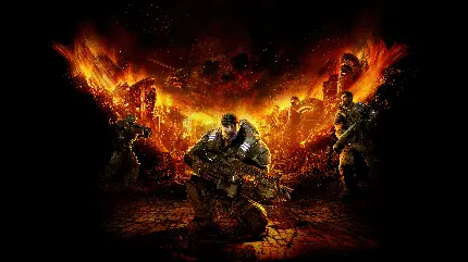 پوستر بازی Gears of War برای چاپ روی شاسی عکس