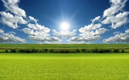 چاپ پوستر بک گراند دسکتاپ چمن و آسمان با کیفیت بالا و مناسب برای طراحی