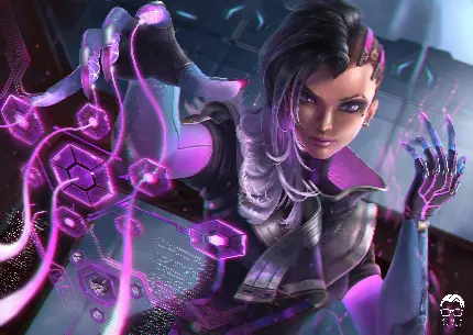 چاپ تخته شاسی Overwatch با طرح Sombra برای پذیرایی