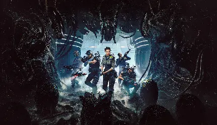 پوستر دیواری بازی Aliens Dark Descent برای اتاق خواب