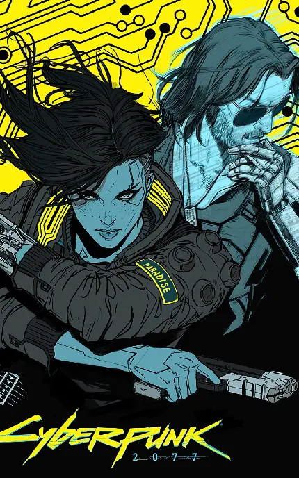 خرید تابلو دیواری بازی Cyberpunk 2077 با قیمت ارزان