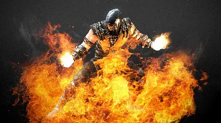 خرید تخته شاسی Mortal Kombat با طرح Scorpion برای اتاق خواب