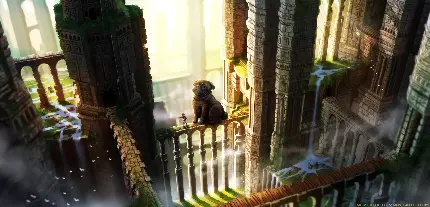 خرید تابلو The Last Guardian با طرح سگ پاگ در کیفیت 4K و 5K