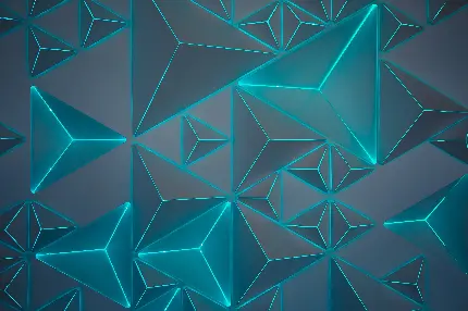 خرید تابلو مثلث نئون با طرح هندسی برای اتاق کار