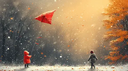 خرید کاغذ دیواری کودکان در حال بازی با کیفیت بالا