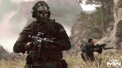تابلو شاسی بازی Call of Duty Modern Warfare II با شخصیت Ghost برای اتاق
