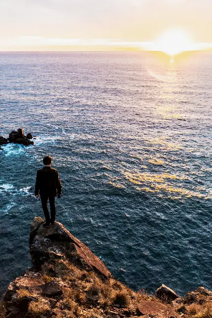 خرید تابلو مرد و دریا با کیفیت بالا برای پذیرایی