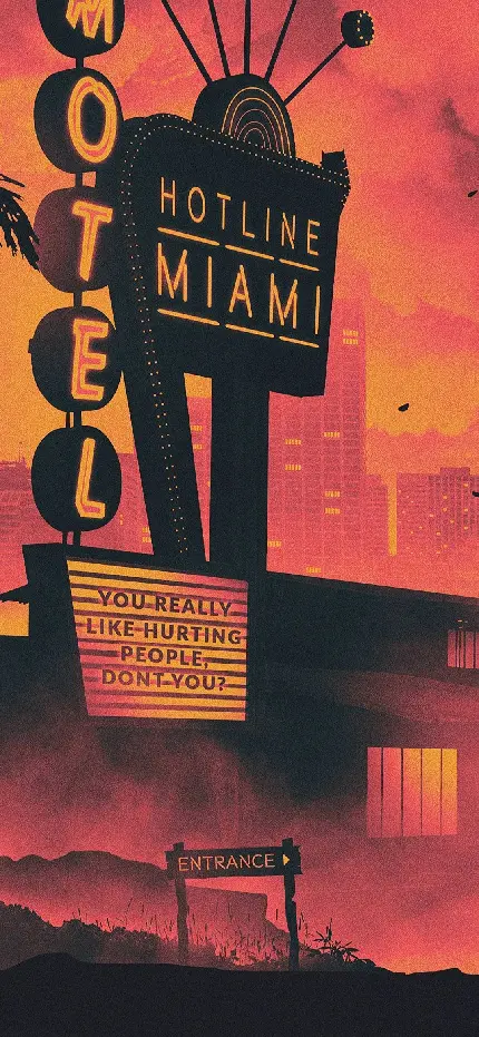 خرید تابلو هاتلاین میامی با طرح نئونی و قیمت مناسب