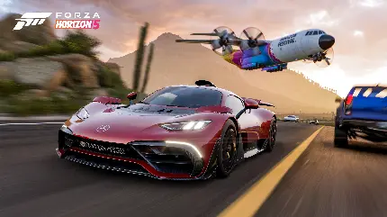 تابلو بازی forza horizon 5 با طرح mercedes amg برای اتاق گیمینگ